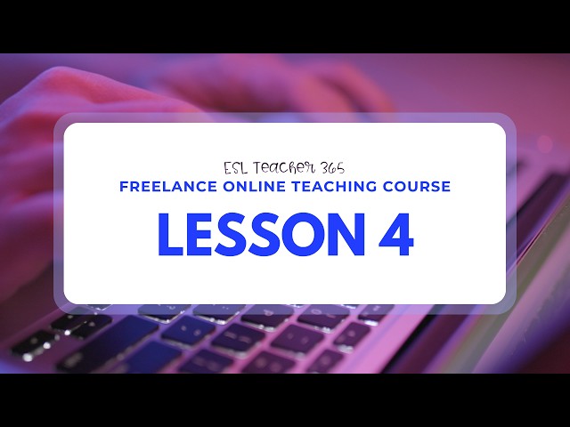 Freelance Online Teaching Smart Pricing Strategies (Lesson 4)