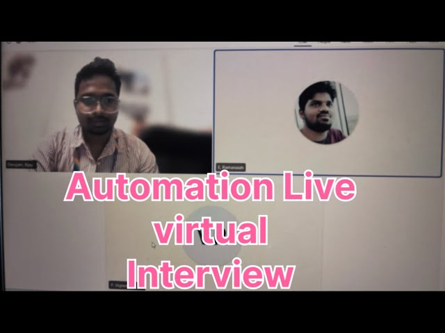 Automation Testing Interview | Real Virtual Interview experience (2026) |#automation |#interview 
