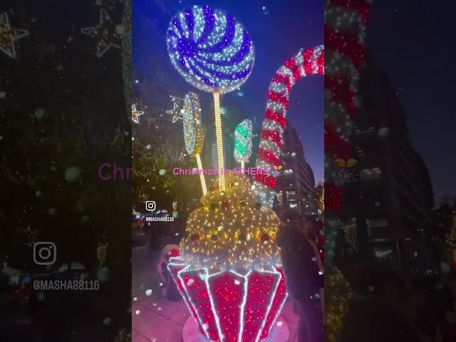 Christmas in ATHENS #travel #athens #christmas #shorts