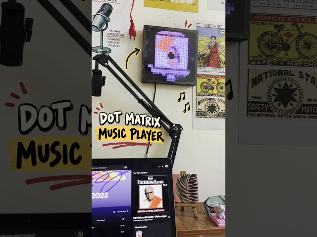 Built your 32×32 dot matrix music player with AI 🎵