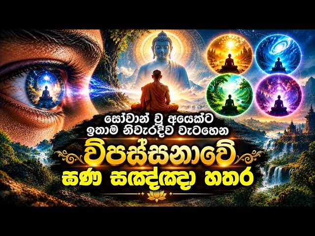 සෝවාන් වූ අයෙක්ට ඉතාම නිවැරදිව වැටහෙන විපස්සනාවේ ඝණ සඤ්ඤා හතර