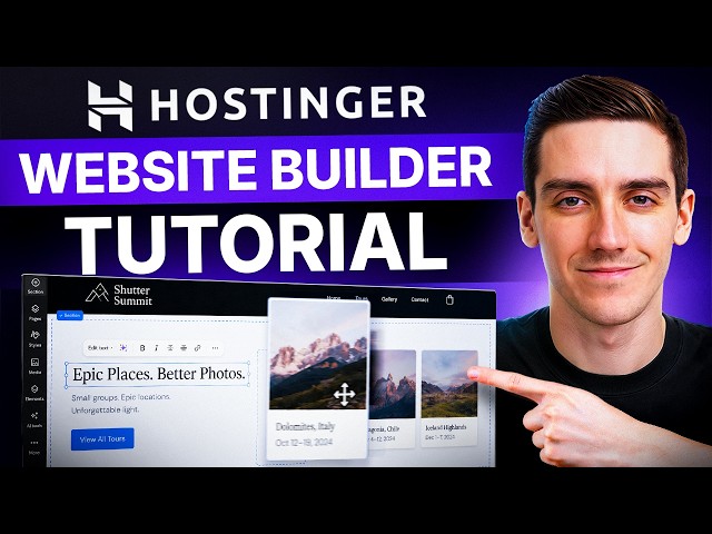 Hostinger Website Builder - Full Tutorial for Beginners (2026)