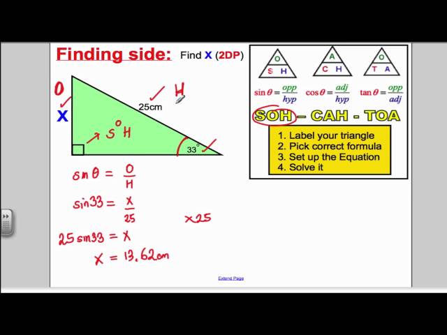 Trigonometry SOHCAHTOA GCSE Higher Maths