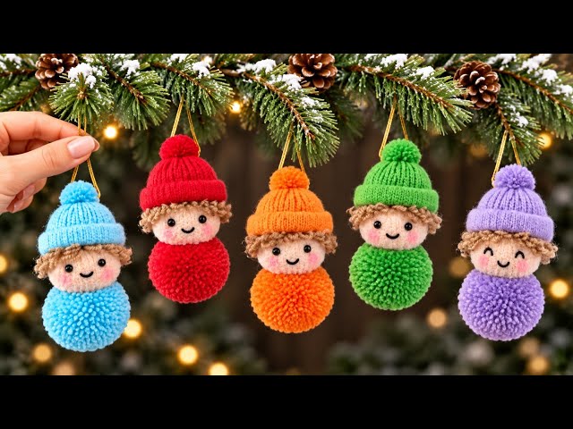 Tiny Winter Yarn Dolls | A Cute & Budget-Friendly Craft Idea to Sell! ❄️🧶💕