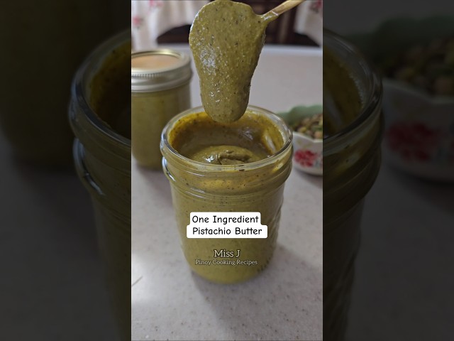 One Ingredient Pistachio Butter