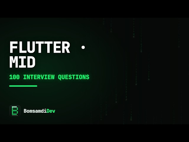 Flutter Interview Questions — Mid Level (100 questions, answers and memory hooks)