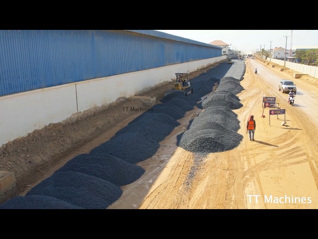 First Job Open New Project Building New Foundation High Way Road BY Dozer & Motor Grader Grading