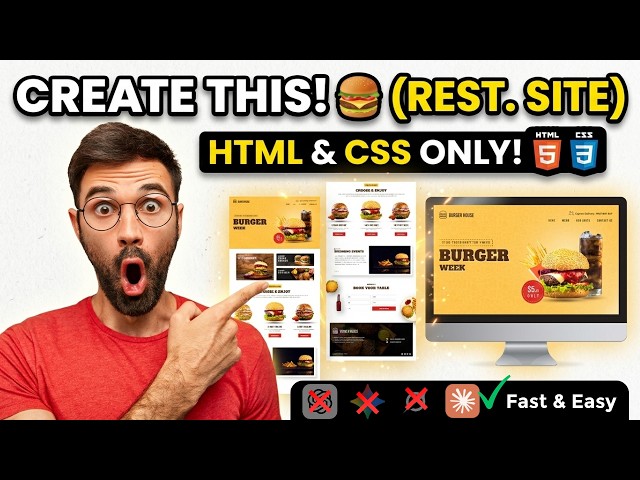 How to Make a Restaurant Website using HTML and CSS with Claude | Make Website in 5 Minutes Using AI