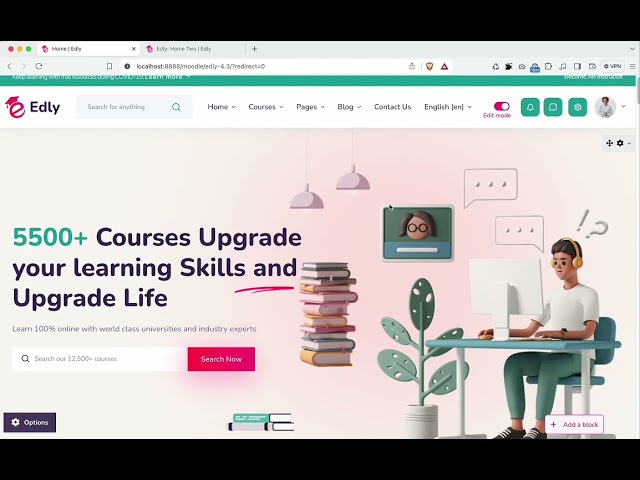 Moodle: How to Make the Normal Page a Front Page