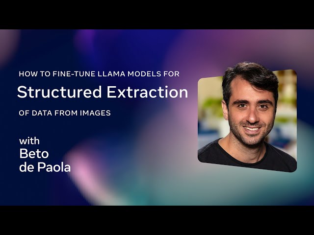 How to Fine-Tune Llama Models for Structured Extraction of Data From Images