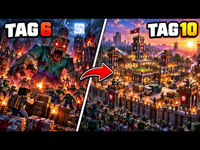 We survive 100 DAYS in the ZOMBIE APOCALYPSE! 🧟‍♂️ | Day 6–10