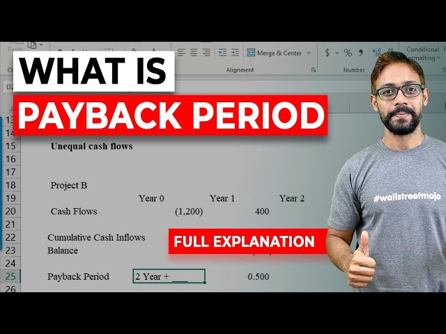 Payback Period - Basics, Formula, Calculations in Excel (Step by Step)