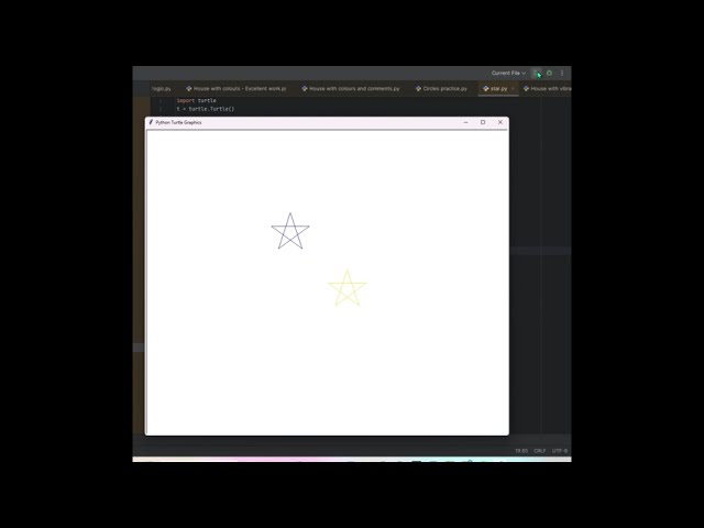 Subprograms in Python Turtle  - Stars