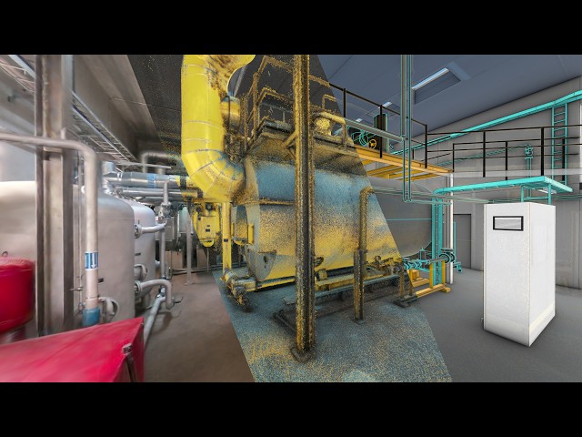 3DGS + LiDAR + BIM Model - Real factory documentation case