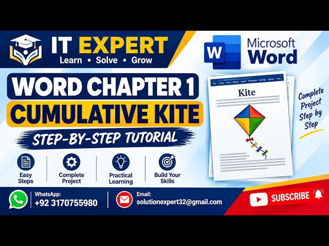 Microsoft Word Chapter 1 Cumulative Kite | Step-by-Step Tutorial