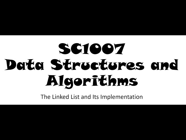 SC1007 Data Structures and Algorithms
