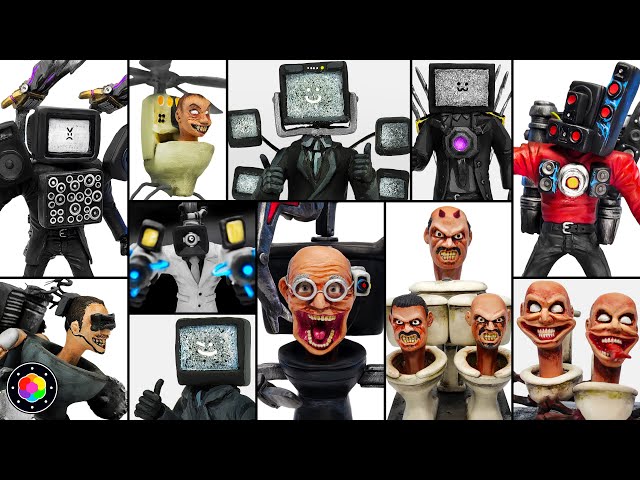 Building the ENTIRE SKIBIDI TOILET with SCULPTURES! (Titan Cinema Man, Speakerman) #2 | PlastiVerse