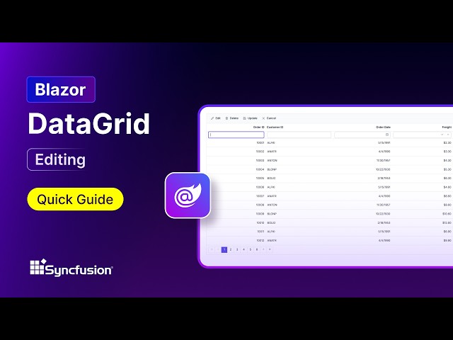 Blazor DataGrid: Editing Feature Walkthrough