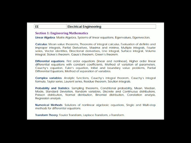 Electrical Engineering Gate 2018