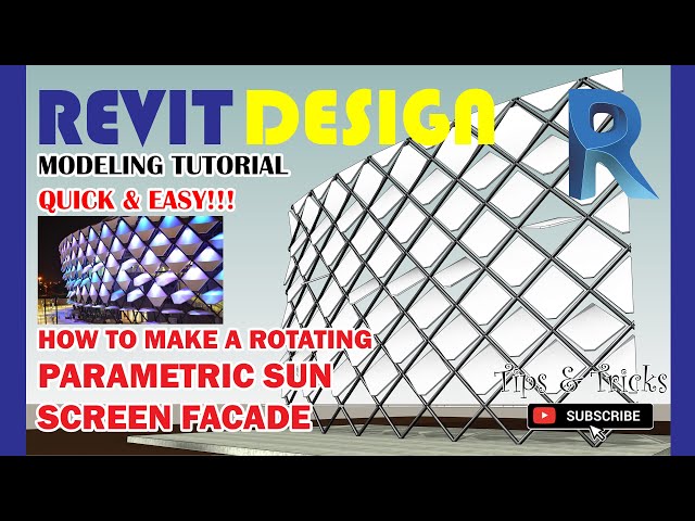 RD031. How to make a Rotating Parametric Sun Screen Facade in Revit.