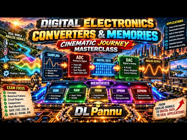Converters & Memories | ADC, DAC, Sampling, ROM, RAM, PROM, EPROM & EEPROM | Cinematic Journey