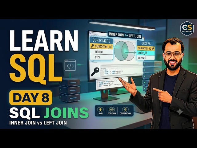 SQL Tutorial for Beginners — Day 8 | JOINs in MySQL | INNER JOIN & LEFT JOIN
