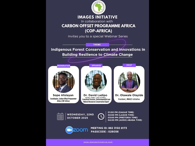 Special Webinar - Indigenous Forest Conservation & Innovations in Building Resilience to Climate Cha