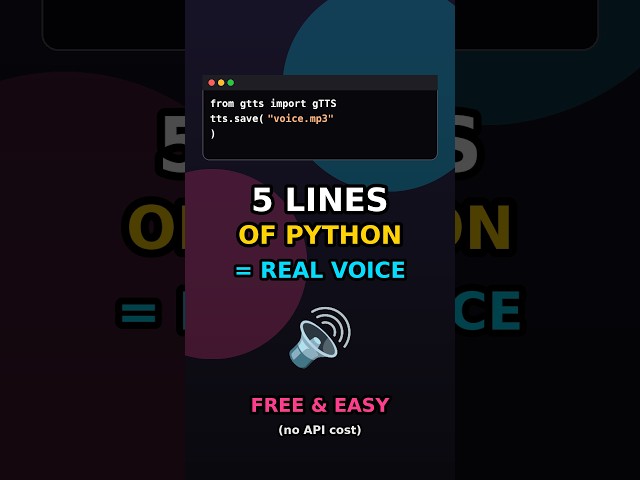 Make a text-to-speech generator using python. #shorts #python #programming