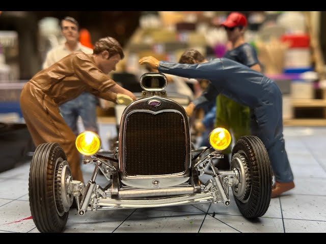 Its easy to light the headlights on a model car