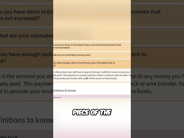 Closing Costs Explained: Your Money at Closing #shorts