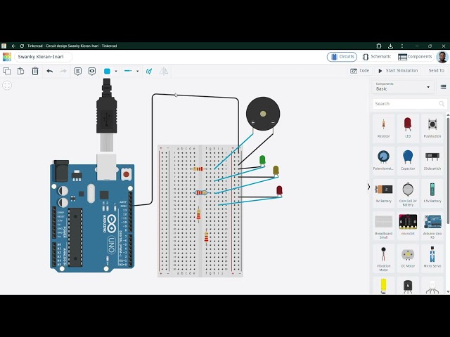 🚦 Arduino Traffic Light Circuit Tutorial: Full Step-by-Step Guide! (Tinkercad)⚡