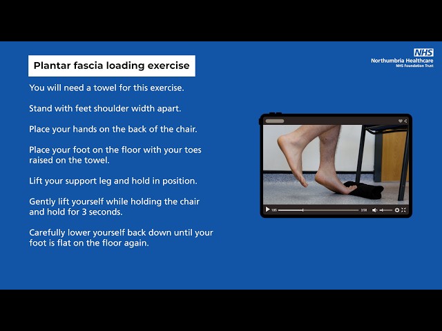 Plantar fascia loading exercise