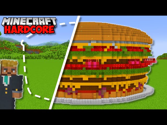 I Built The WORLDS BIGGEST BURGER in Minecraft Hardcore (#70)