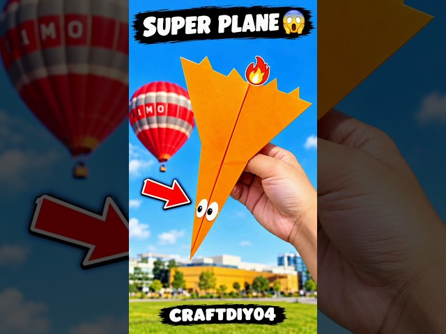 New Amazing Best Paper Airplane ✈️ Tutorial That Flies Far 🤯 || How To Make #shorts #diy #origami