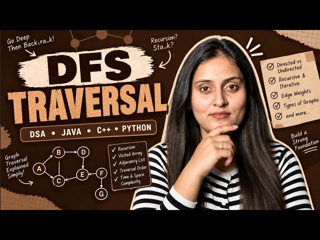 DFS Graph Traversal | Graph for Beginners | Python, Java & C++ | DSA