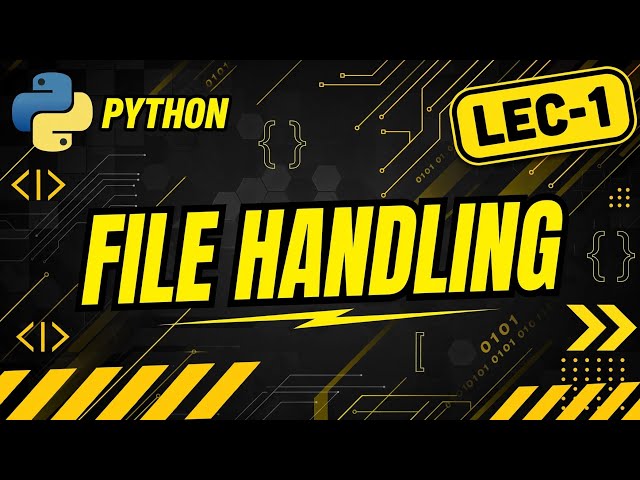 Lec-1 File Handling in Python Programming Language|Class 12 Computer Science CBSE board 