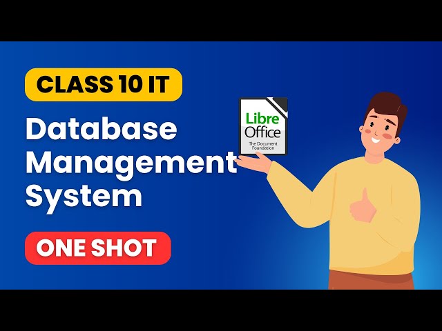 DBMS Class 10th |  DATABASE MANAGEMENT SYSTEM CLASS 10 IT  Animated one shot