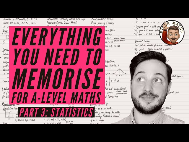 Everything you NEED to memorise for A-Level Maths • Part 3: Statistics 💡