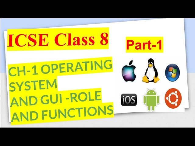 Class 8 CH-1 OPERATING SYSTEM AND GUI PART-1