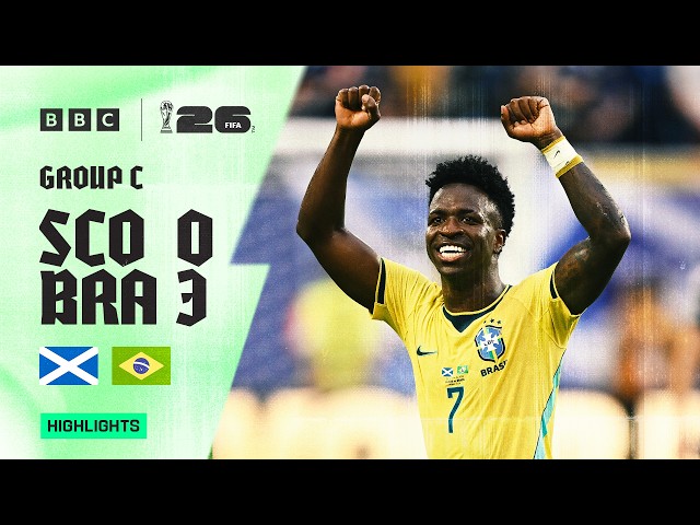 Scotland 0-3 Brazil Highlights 🏴󠁧󠁢󠁳󠁣󠁴󠁿🇧🇷 | 2026 FIFA World Cup | Group C