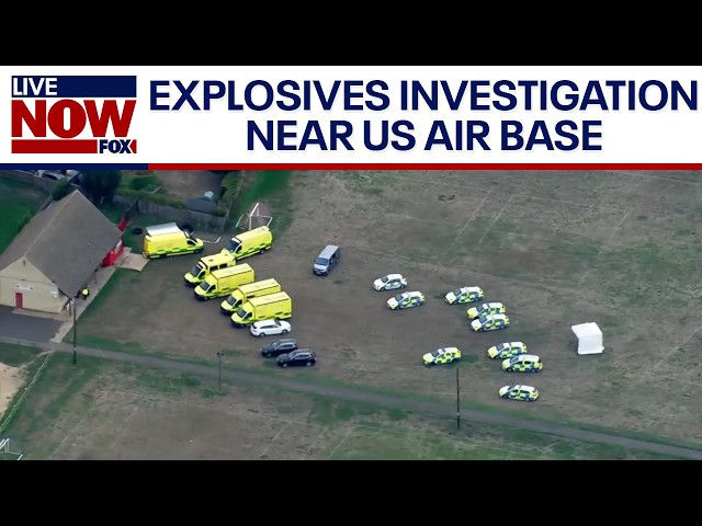 UK police evacuate homes near air base used by US and detain men on suspected explosives offensives