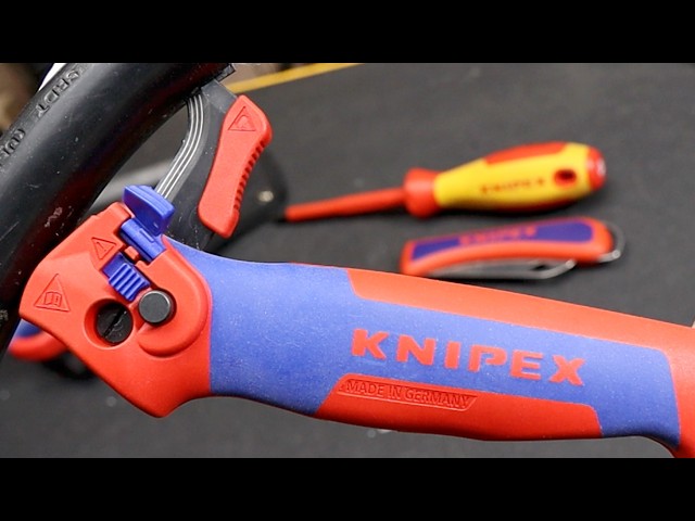 Cable Plow! Knipex Ratcheting Cable Knife chews through insulation!