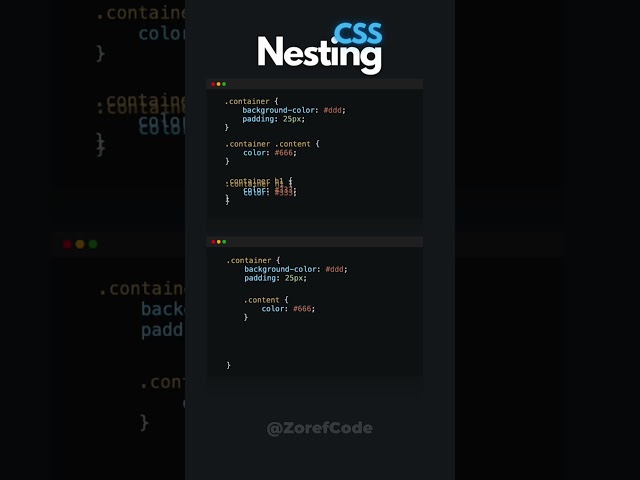 Nesting in CSS #css #code