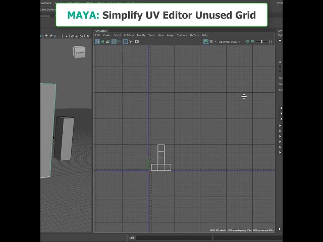 Maya: Simplify & Remove Unused UV Grid #shorts