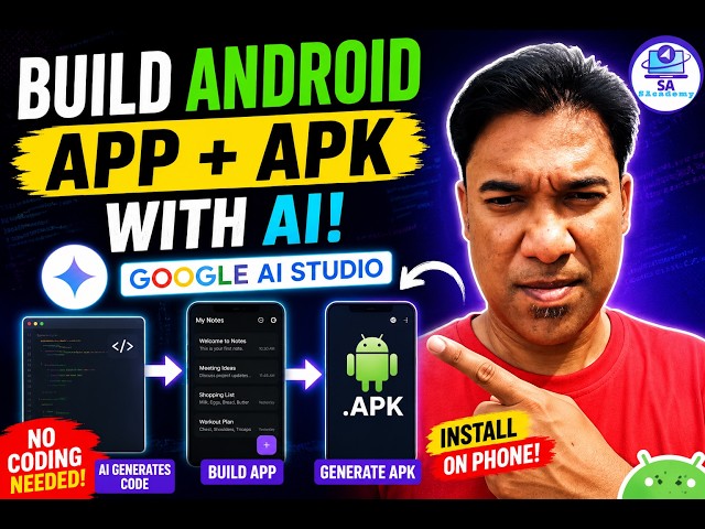 Create Native Android App & APK with Google AI Studio(part 4)| Sachin Adi | SAcademy