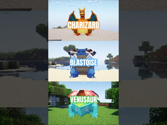 Cobblemon Guides: Kanto Starters! Charizard, Blastoise, Venusaur