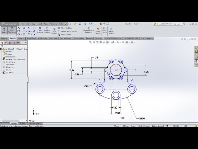 SOLIDWORKS TUTORIAL | 2D SKETCH