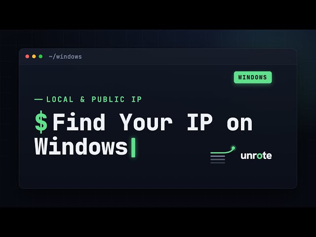 How to find your IP Address on Windows