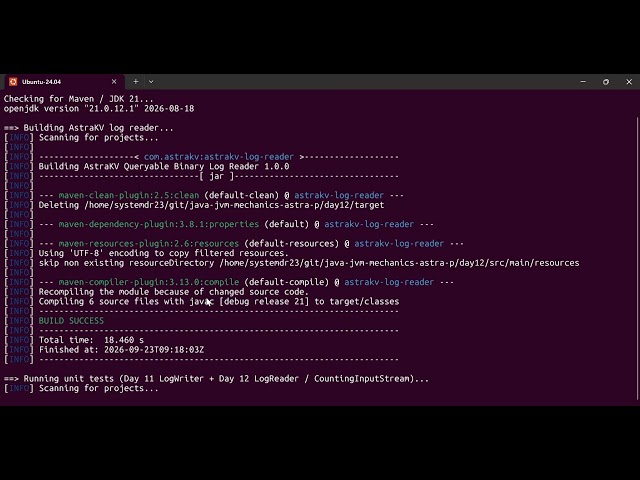 Day 12: Build a Queryable Binary Log Reader in Java 21 |  Streaming Log Scan & Torn Write Recovery