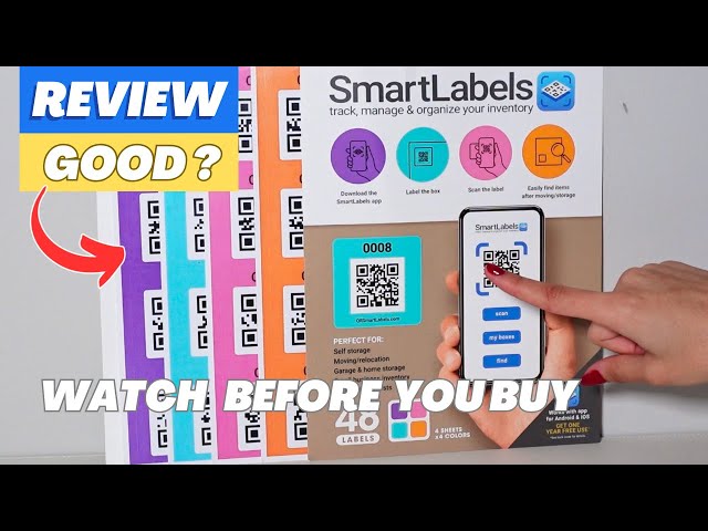 QR Code Smart Label - Color Coded Scannable Stickers for Storage Bins